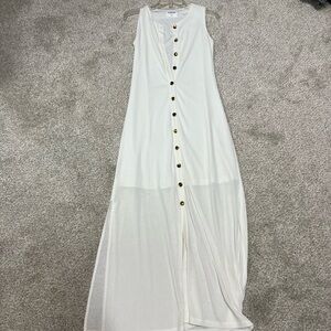 Callahan White Button-Down Maxi Dress